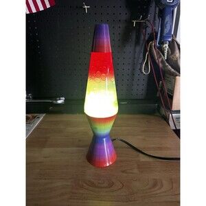 Vintage Rainbow Lava Lamp/Retro Psychedelic Motion Lamp/Colorful Mood Light 💡🌈
